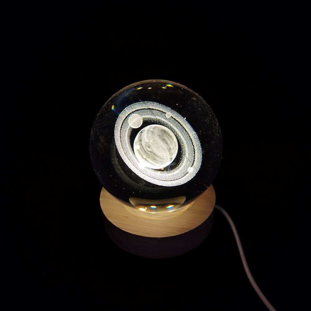 ‘ΠΛΑΝΗΤΗΣ-ΔΟΡΥΦΟΡΟΙ’ ΚΡΥΣΤΑΛΛΙΝΗ ΣΦΑΙΡΑ-LED 8cm