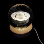 ‘ΠΛΑΝΗΤΗΣ-ΔΟΡΥΦΟΡΟΙ’ ΚΡΥΣΤΑΛΛΙΝΗ ΣΦΑΙΡΑ-LED 8cm - Image 2