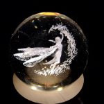 ‘ΝΕΡΑΙΔΑ’ ΚΡΥΣΤΑΛΛΙΝΗ ΣΦΑΙΡΑ LED-6cm - Image 2