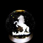 'ΑΛΟΓΟ' ΚΡΥΣΤΑΛΛΙΝH ΣΦΑΙΡA-LED 6cm